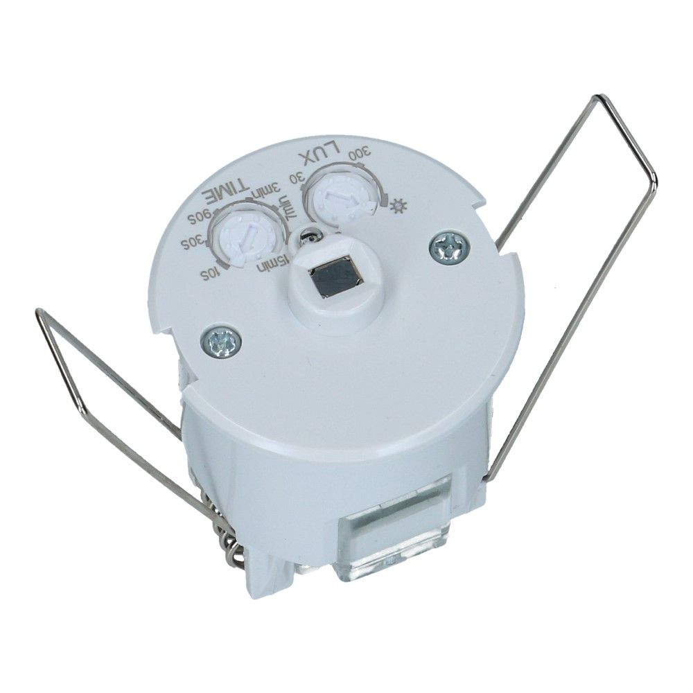 Bewegingssensor wit inbouw 42mm 230V ST40 360° 6m 800W Bewegingssensor wit inbouw 42mm 230V ST40 360° 6m 800W