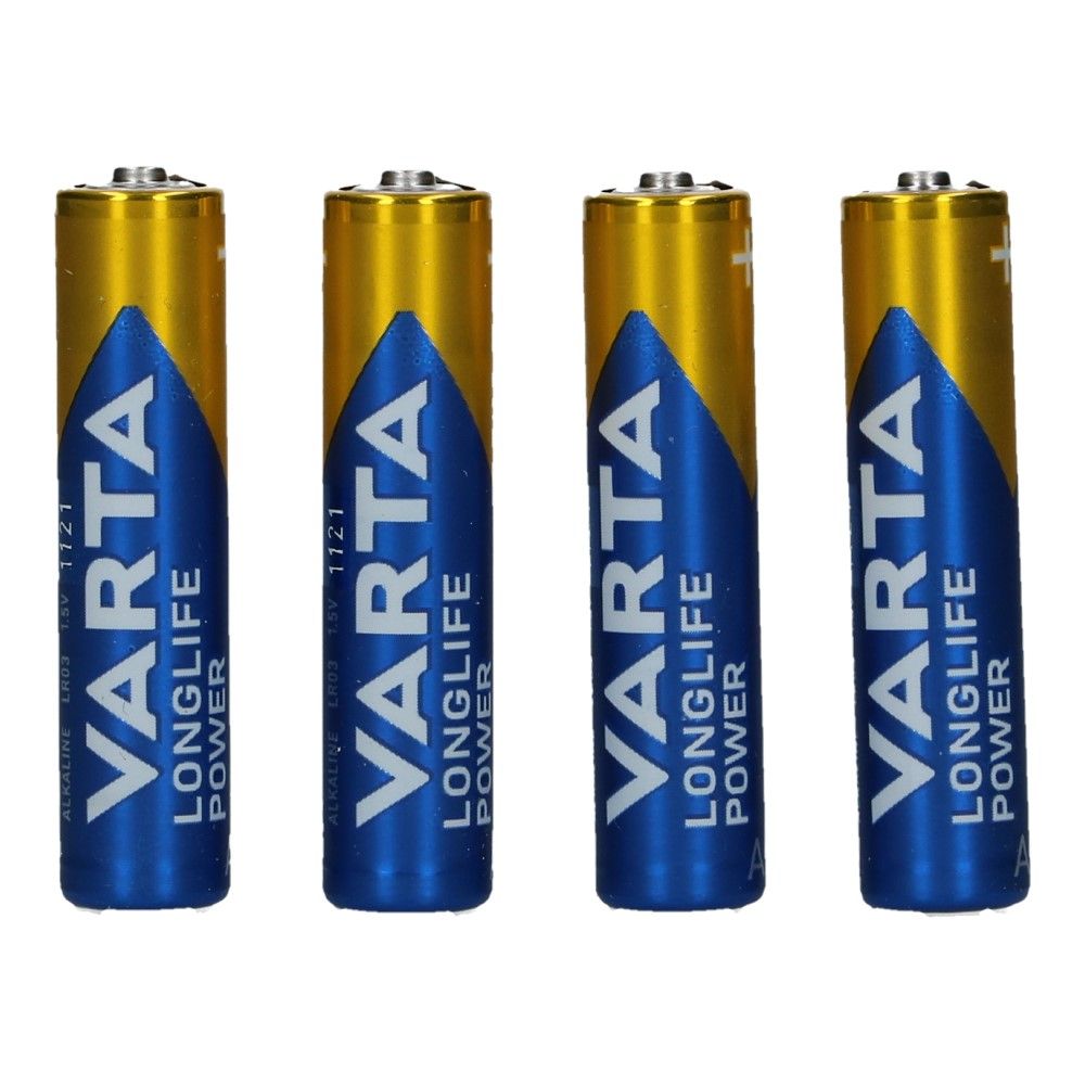 AAA Varta batterij LR03 1.5V Longlife Power 4 stuks AAA Varta batterij LR03 1.5V Longlife Power 4 stuks
