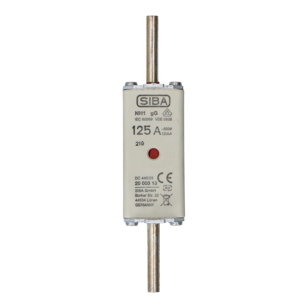 Mespatroon NH1/0 125A gL/gG 500V 135x29.5x48 Mespatroon NH1/0 125A gL/gG 500V 135x29.5x48