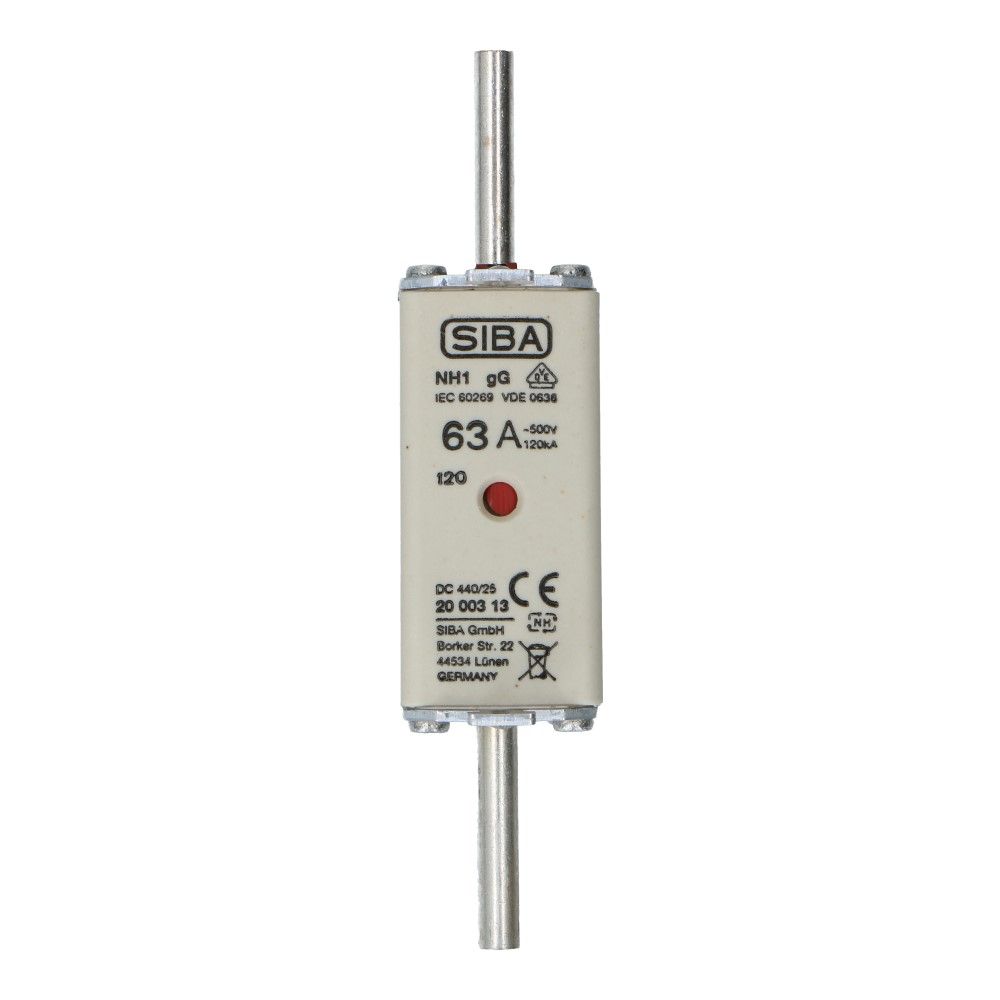 Mespatroon NH1/0 63A gL/gG 500V 135x29.5x48 Mespatroon NH1/0 63A gL/gG 500V 135x29.5x48