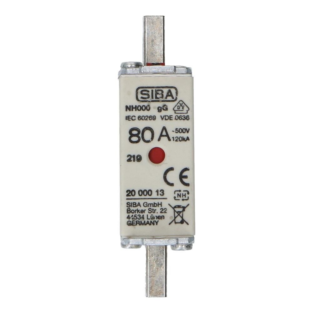 Mespatroon NH000 80A gL/gG 500V 78x20.5x42 Mespatroon NH000 80A gL/gG 500V 78x20.5x42