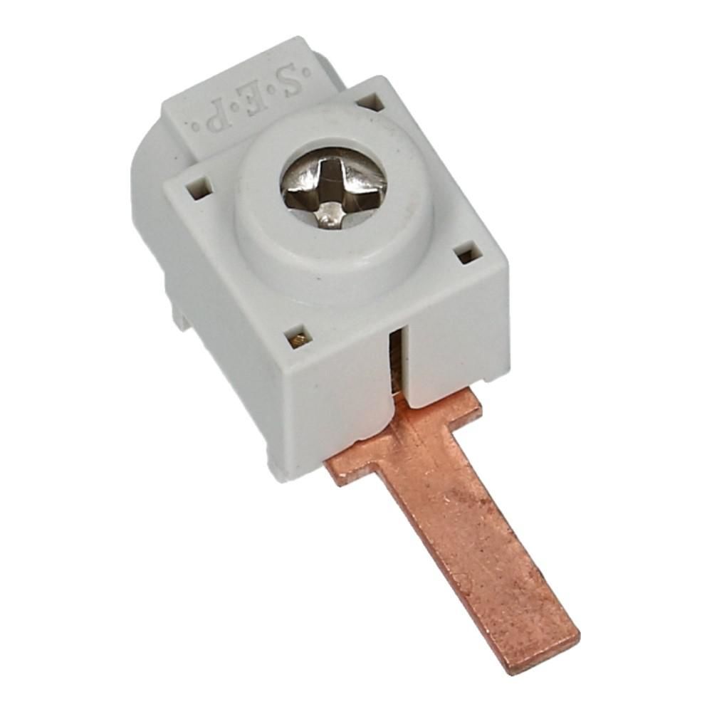 Aftakblok pin grijs 1 fase 25mm² stift 15mm