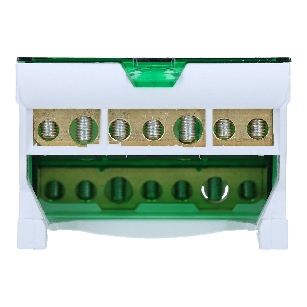 Verdeelblok DS 100A 4 rijen 7 aansluitingen 500VAC Verdeelblok DS 100A 4 rijen 7 aansluitingen 500VAC