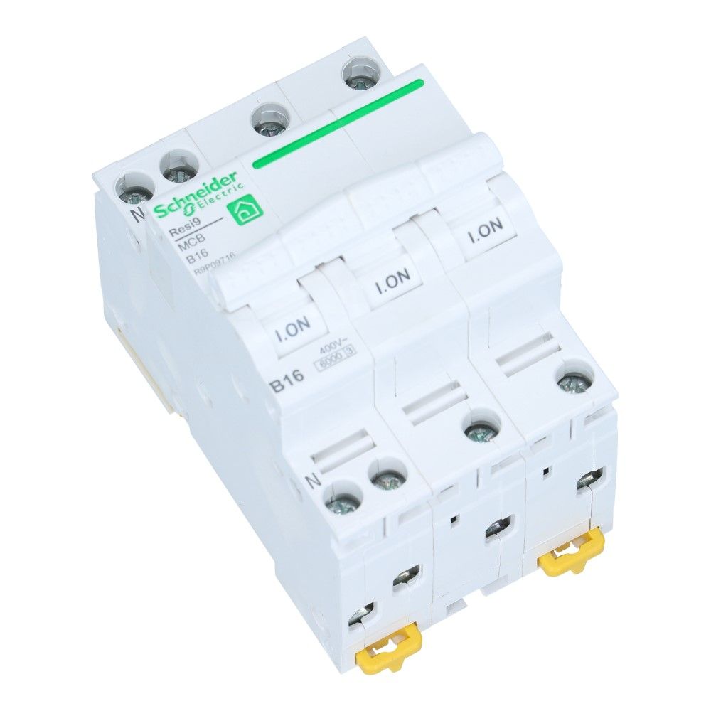 Installatieautomaat 3 polig + nul 32A kar C 6kA Resi9