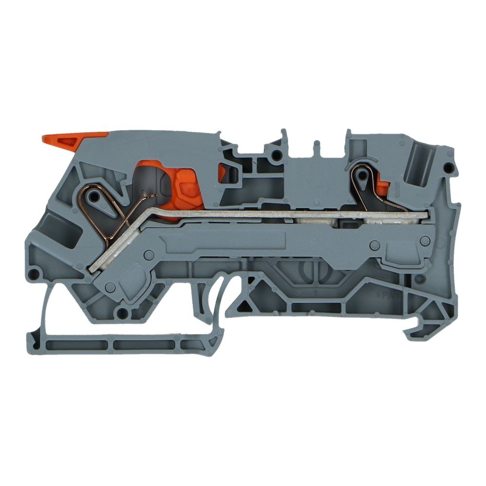 WAGO montageklem hendel en drukknop 6mm² grijs WAGO montageklem hendel en drukknop 6mm² grijs