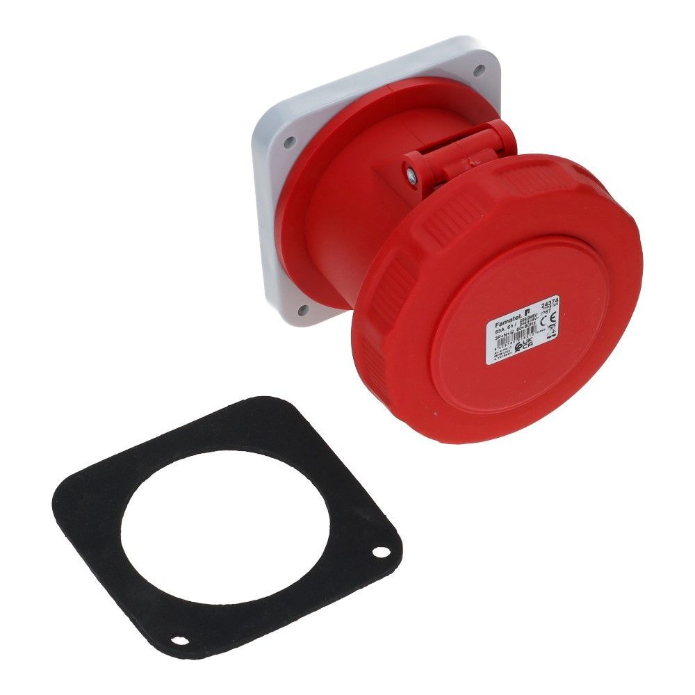 CEE female 5 polig 6H 63A IP67 inbouw wcd 380-415VAC CEE female 5 polig 6H 63A IP67 inbouw wcd 380-415VAC