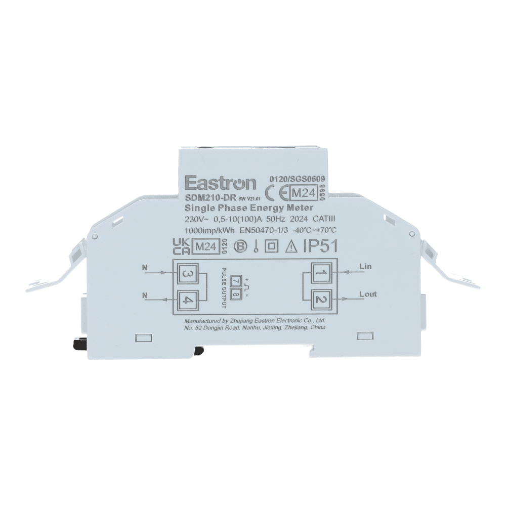 kWh meter 1 fase MULTI 10/100A Reset MID Factureerbaar Import kWh meter 1 fase MULTI 10/100A Reset MID Factureerbaar Import