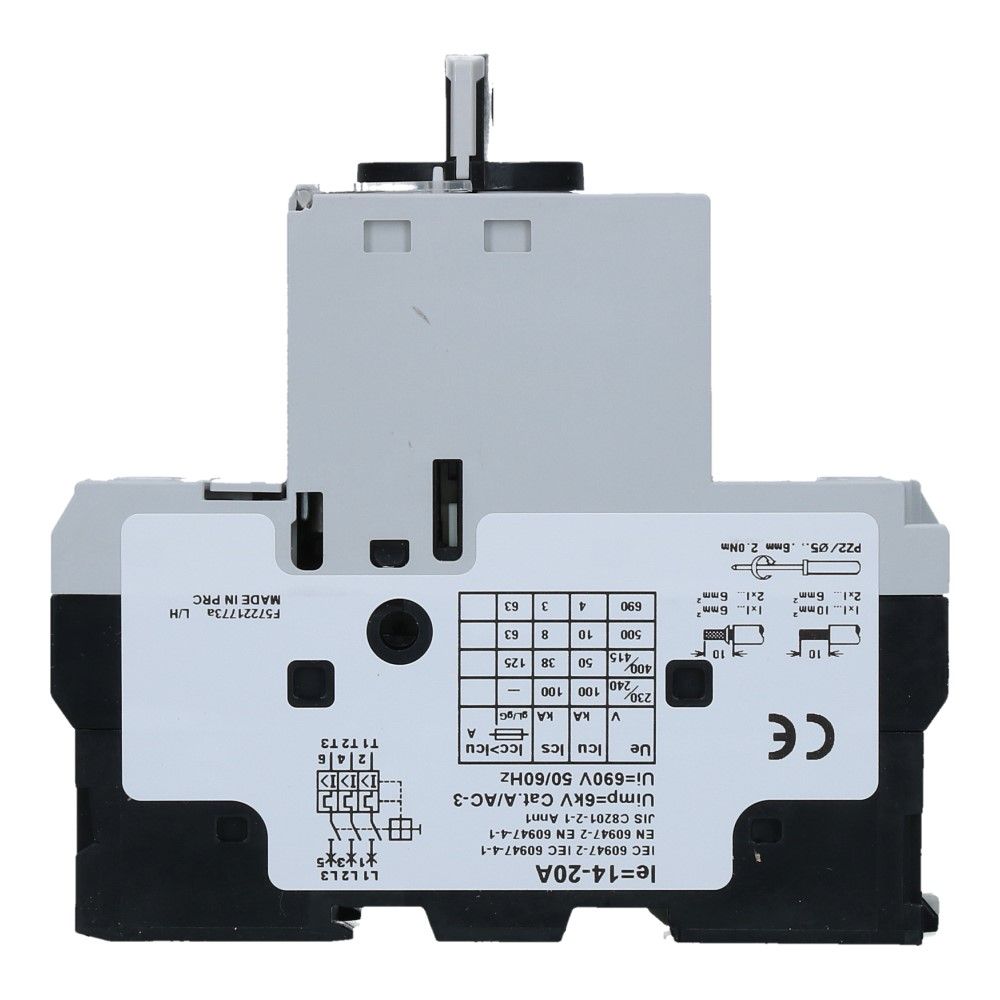 14-20A Motorbeveiligingsschakelaar 415VAC 50kA 14-20A Motorbeveiligingsschakelaar 415VAC 50kA