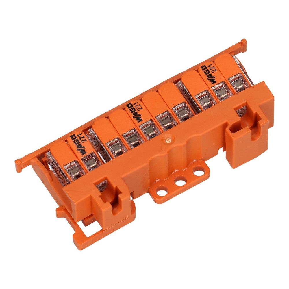WAGO Bevestigingsadapter verbindingsklem 0.14-4mm² op Dinrail - 10 stuks WAGO Bevestigingsadapter verbindingsklem 0.14-4mm² op Dinrail - 10 stuks