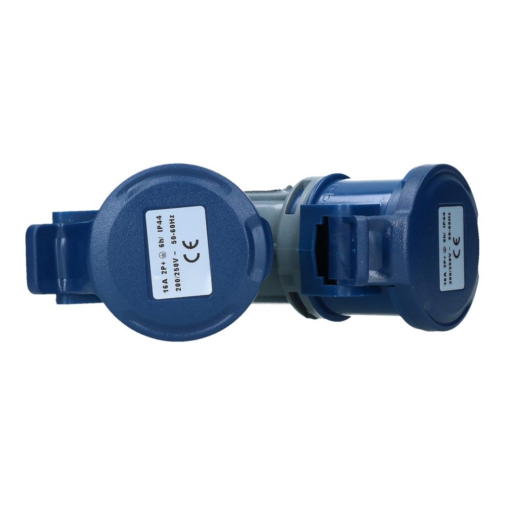 2 weg splitter 1x CEE naar 2xCEE 1p+n+e 16A 2 weg splitter 1x CEE naar 2xCEE 1p+n+e 16A