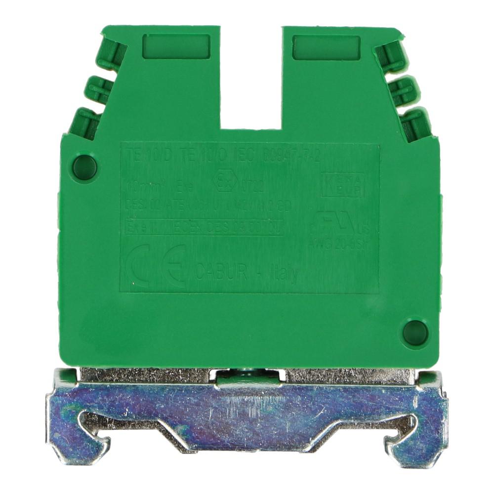 Montageklem aardeklem TE 10mm² geel/groen Montageklem aardeklem TE 10mm² geel/groen