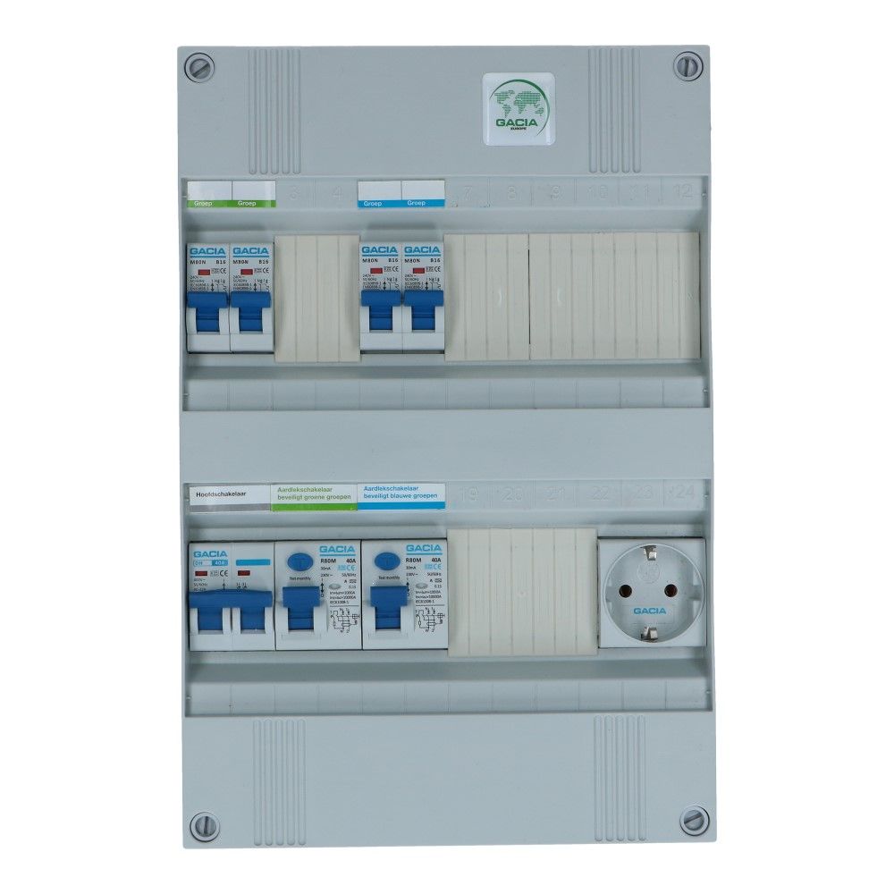 Groepenkast PV-ready 63A 1 fase 4 groepen + wcd Groepenkast PV-ready 63A 1 fase 4 groepen + wcd