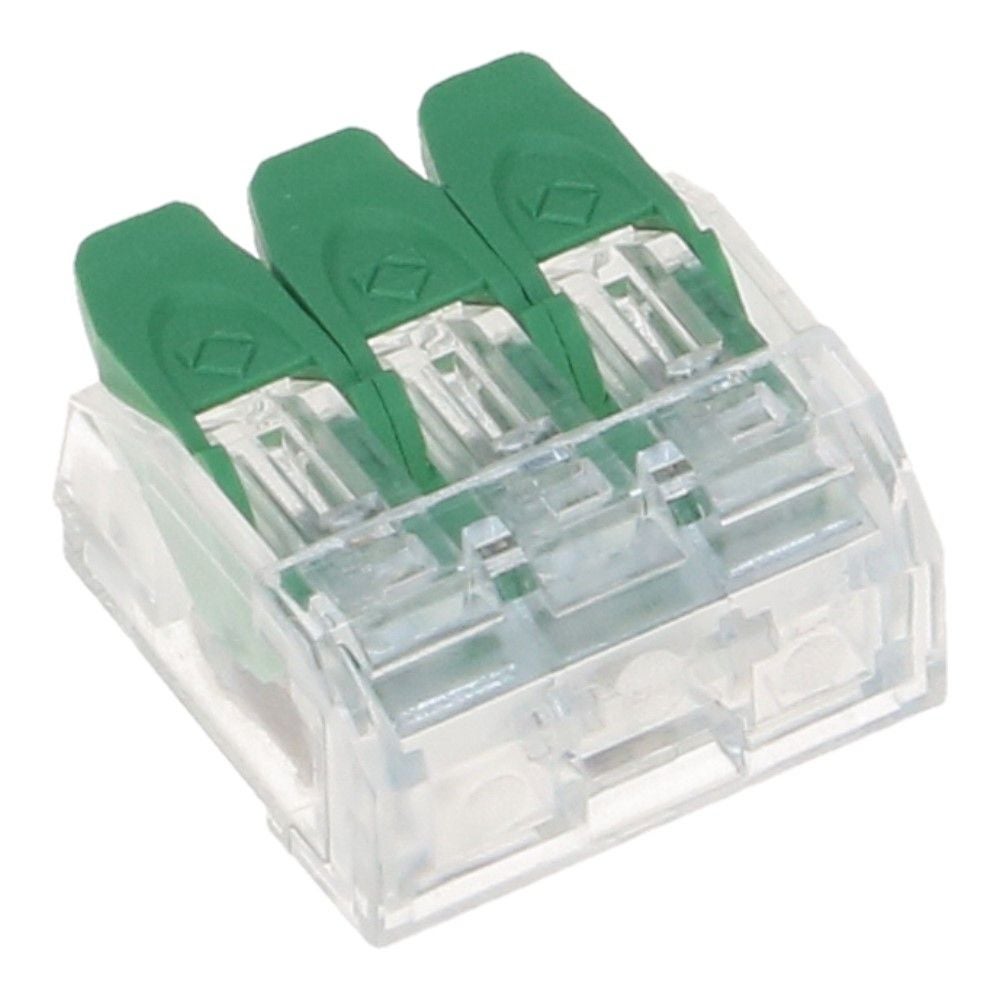 Lasklem 3 voudig 0.2-4.0mm² voor massief/soepel draad - 40 stuks Lasklem 3 voudig 0.2-4.0mm² voor massief/soepel draad - 40 stuks