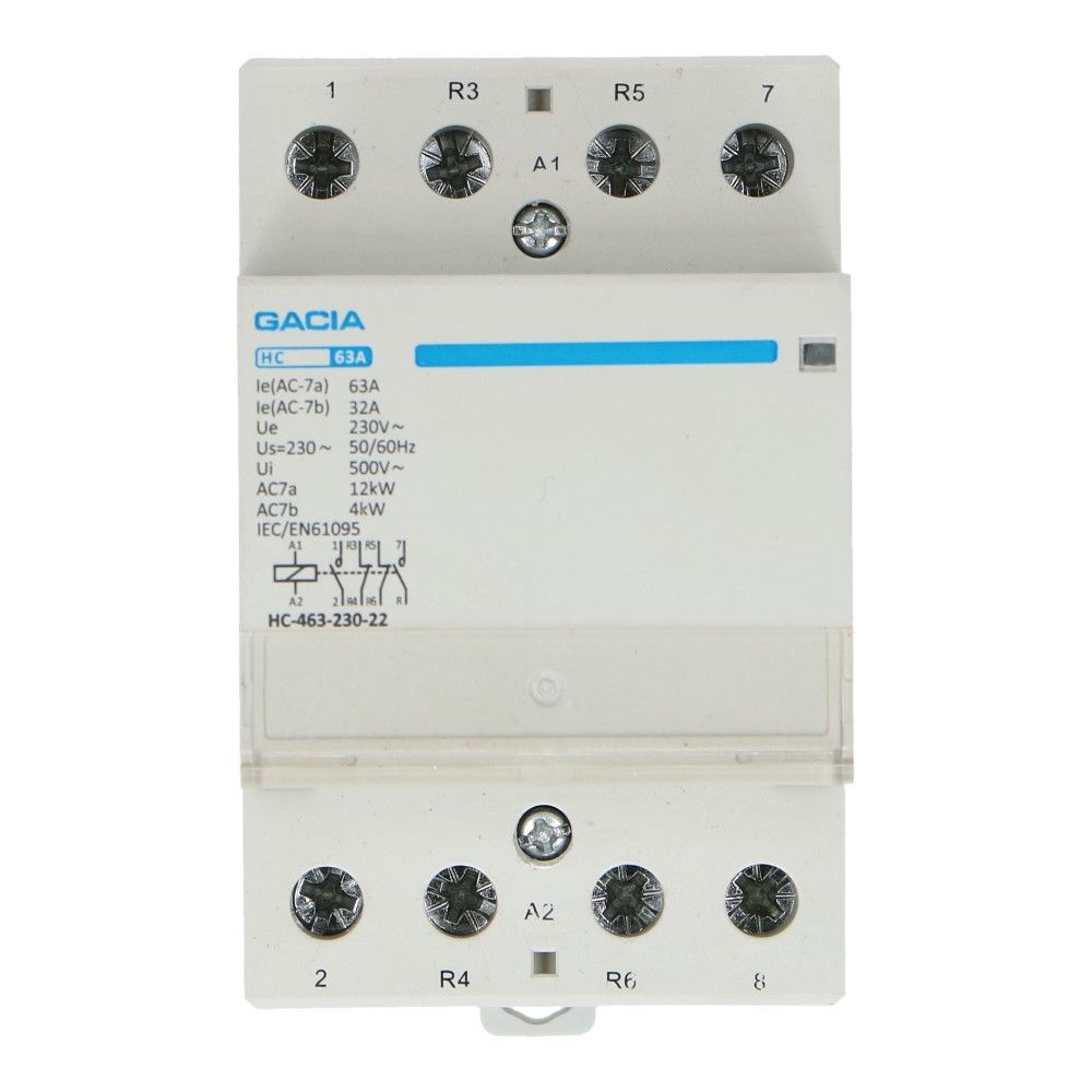4 polig 2 NC + 2 NO 63A Installatierelais 4 polig 2 NC + 2 NO 63A Installatierelais