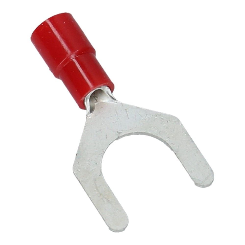 Kabelschoen vork opening 8.4mm B-14mm Rood - 100 stuks
