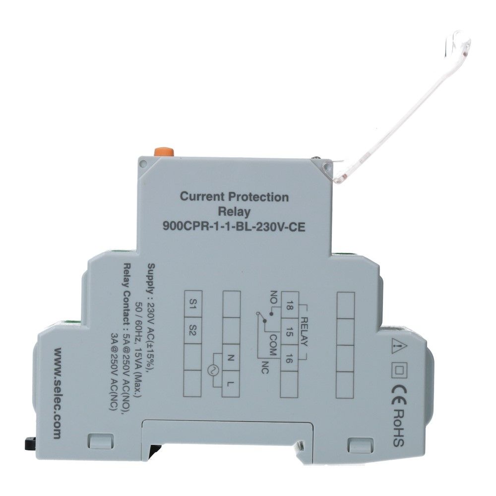 Stroomcontrole relais digitaal 0-999A 1 fase Stroomcontrole relais digitaal 0-999A 1 fase