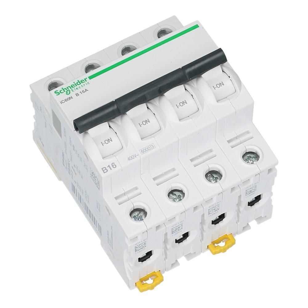 Installatieautomaat 4 polig 16A D 6kA Acti9 iC60N