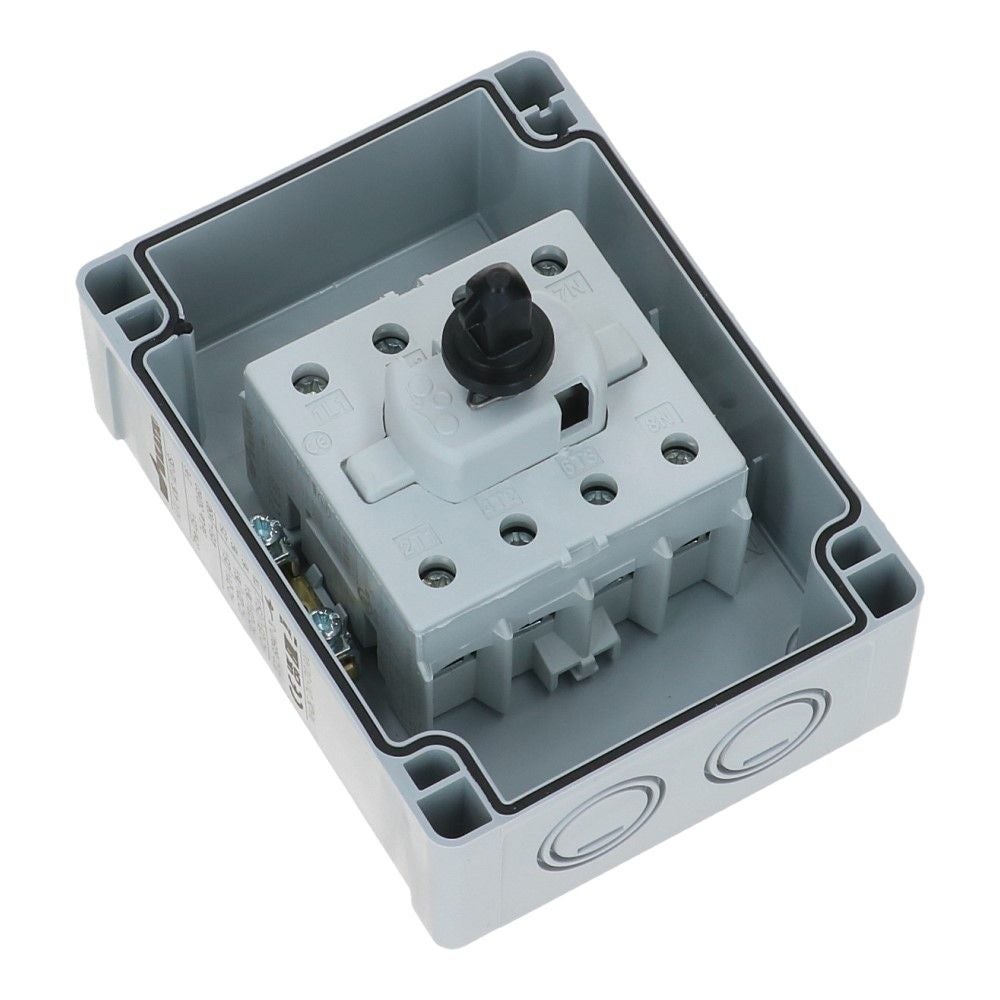 Werkschakelaar IP65 4 polig 25A 96x130x106mm zwart hendel ABS AC22-16A Werkschakelaar IP65 4 polig 25A 96x130x106mm zwart hendel ABS AC22-16A