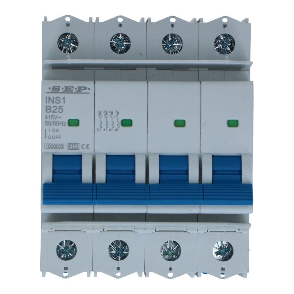 Installatieautomaat  4 polig 40A karakteristiek C 10/15kA INS1 Installatieautomaat  4 polig 40A karakteristiek C 10/15kA INS1