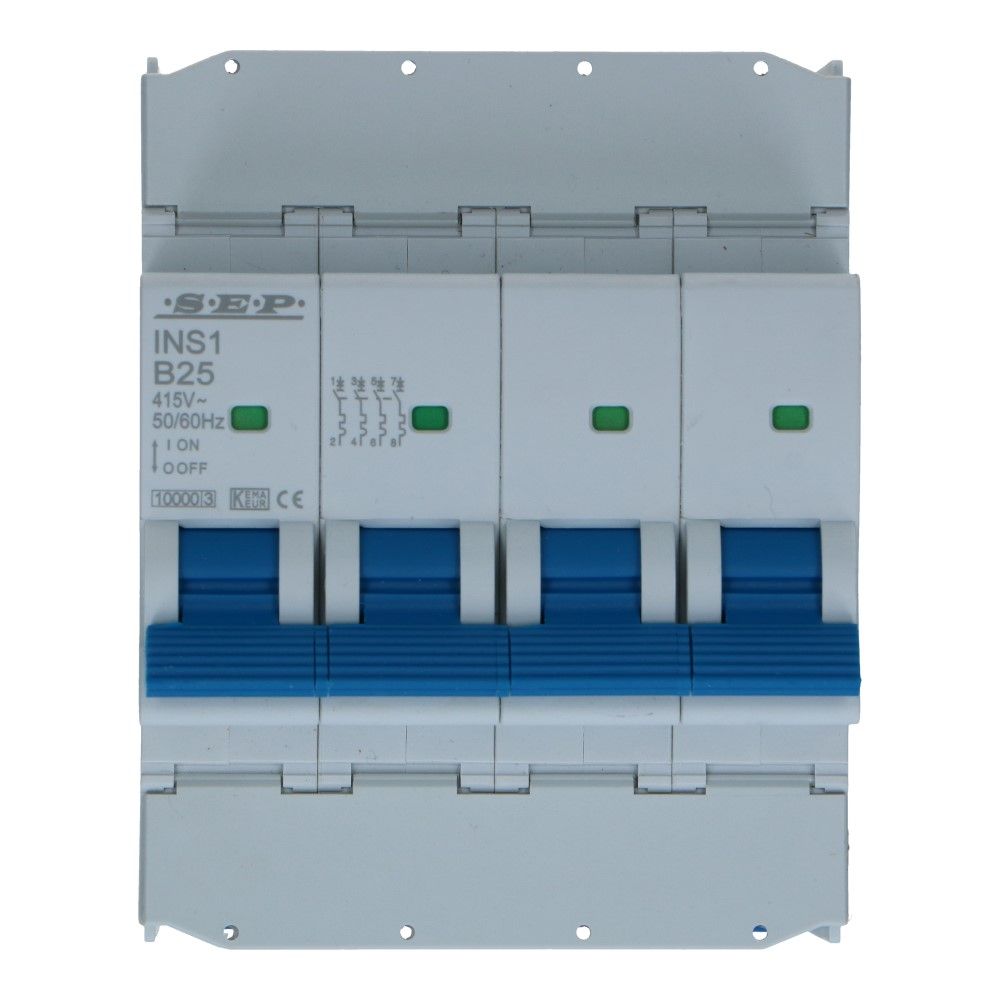 Installatieautomaat  4 polig 40A karakteristiek C 10/15kA INS1 Installatieautomaat  4 polig 40A karakteristiek C 10/15kA INS1