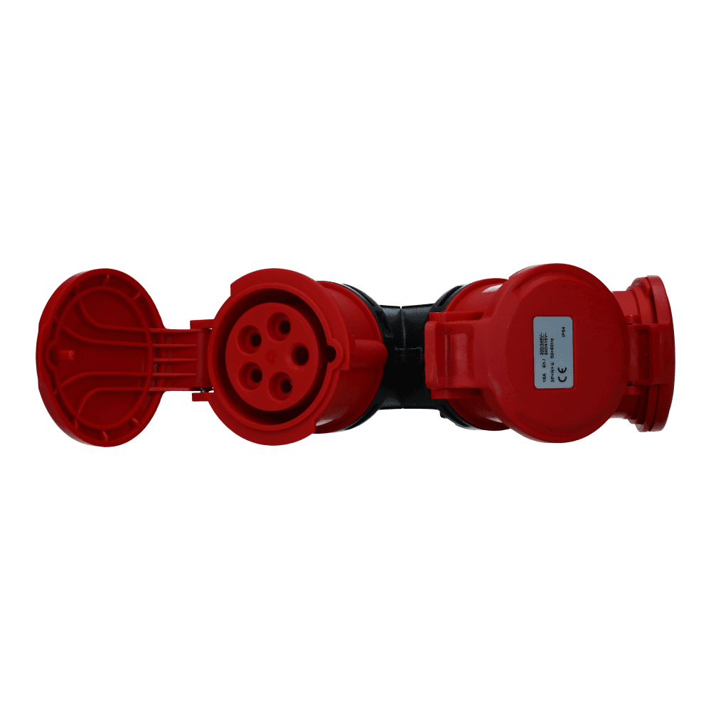 3 weg splitter 1x CEE naar 3xCEE 3p+n+e 16A 3 weg splitter 1x CEE naar 3xCEE 3p+n+e 16A