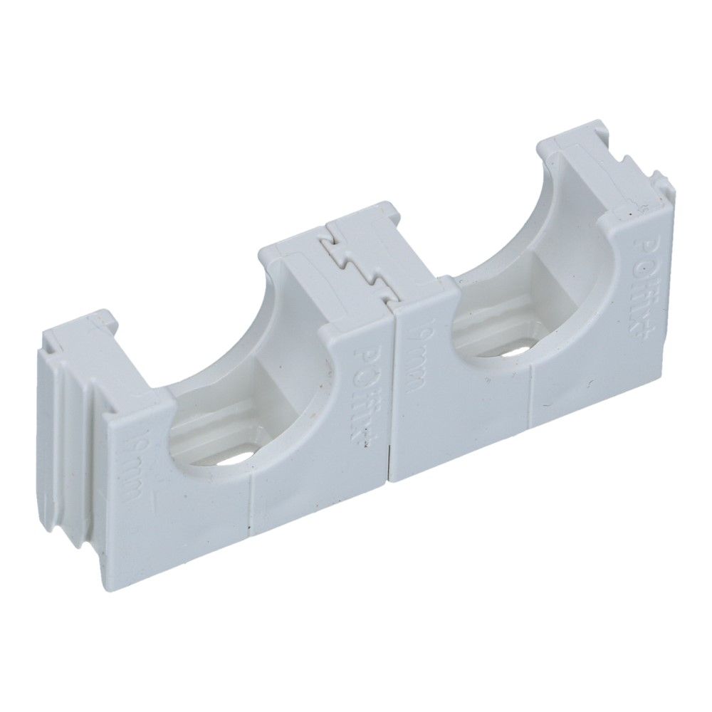 Klemblok wit 19mm Polfix+ RAL9010 - 100 stuks Klemblok wit 19mm Polfix+ RAL9010 - 100 stuks