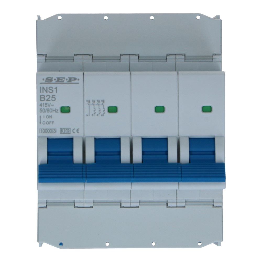 Installatieautomaat  3 polig + nul 16A karakteristiek B 10/15kA INS1 Installatieautomaat  3 polig + nul 16A karakteristiek B 10/15kA INS1