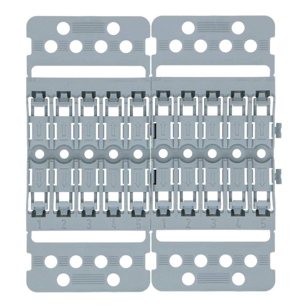 WAGO Bevestigingsadapter doorvoerconnector 5-voudig schroefbevestiging en trekontlasting - 5 stuks WAGO Bevestigingsadapter doorvoerconnector 5-voudig schroefbevestiging en trekontlasting - 5 stuks