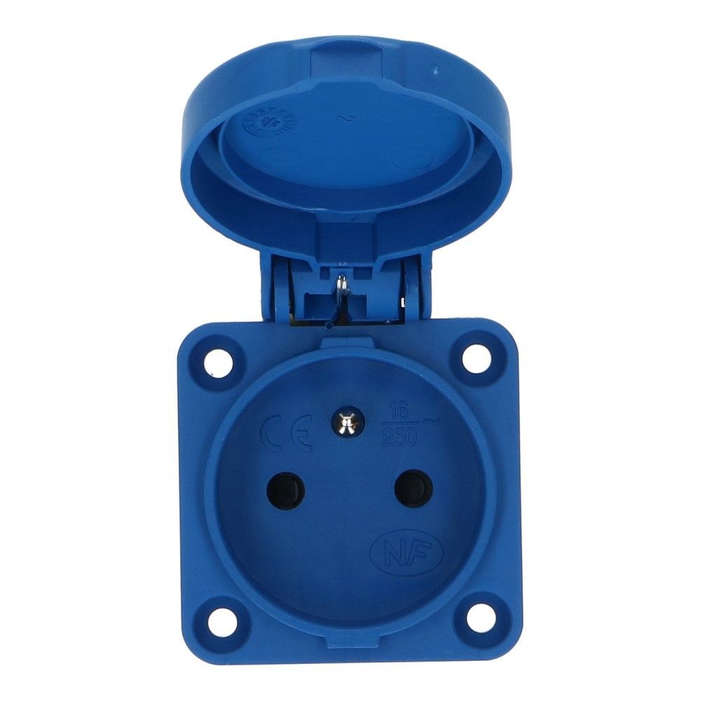 CEE schuko 3 polig 16A IP54 220-240VAC met penaarde verticale invoer CEE schuko 3 polig 16A IP54 220-240VAC met penaarde verticale invoer
