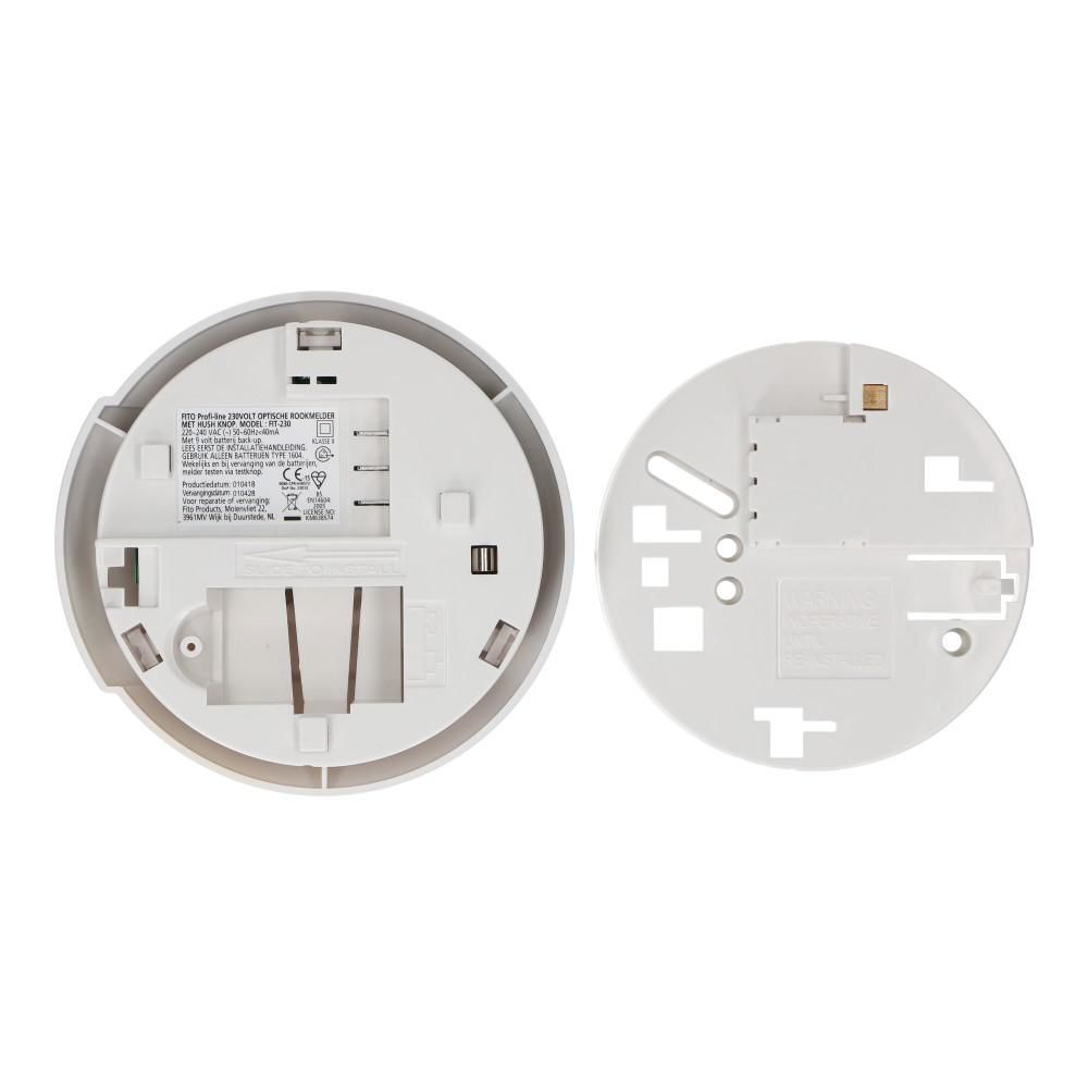 Optisch rookmelder koppelbaar 230VAC met lithium backup Optisch rookmelder koppelbaar 230VAC met lithium backup