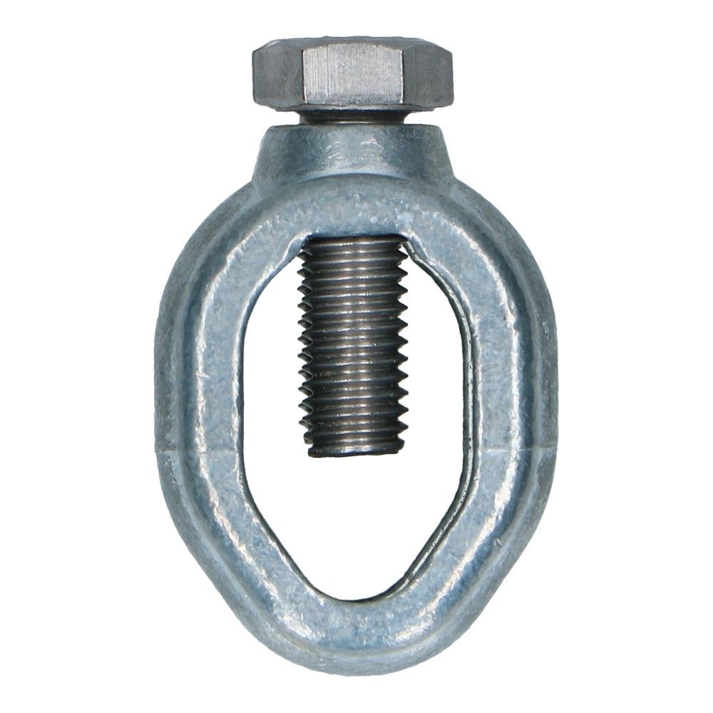 Aansluitklem verzinkt diameter 12-16mm 2 bouten Aansluitklem verzinkt diameter 12-16mm 2 bouten