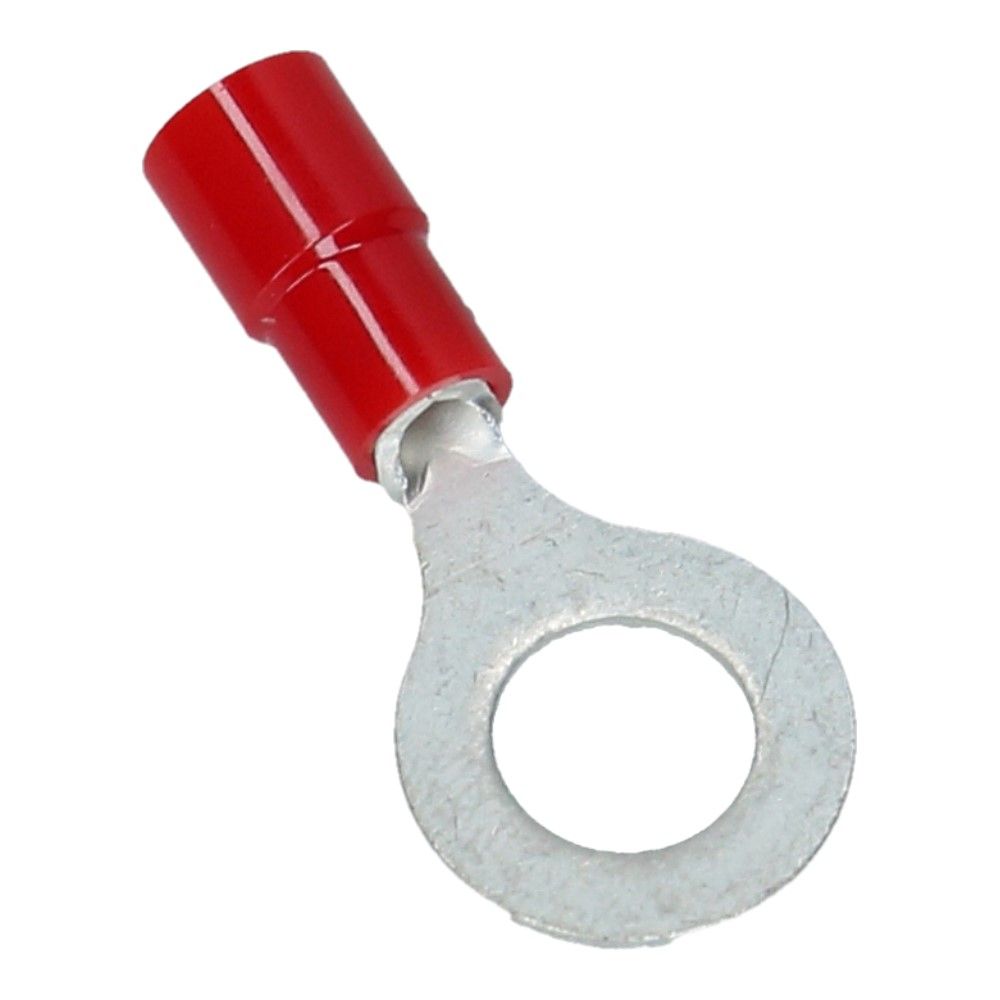 Ringkabelschoen Gat 6.4mm L-12mm Rood - 100 stuks