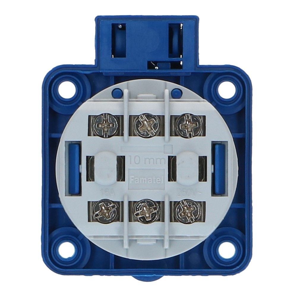 CEE schuko 3 polig 16A IP54 220-240VAC met penaarde 2x verticale invoer CEE schuko 3 polig 16A IP54 220-240VAC met penaarde 2x verticale invoer