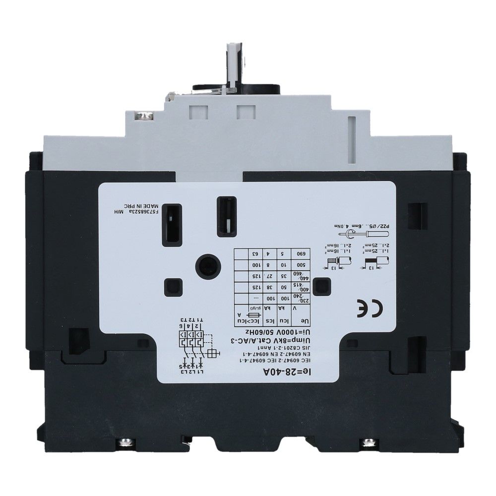 28-40A Motorbeveiligingsschakelaar 415VAC 50kA 28-40A Motorbeveiligingsschakelaar 415VAC 50kA