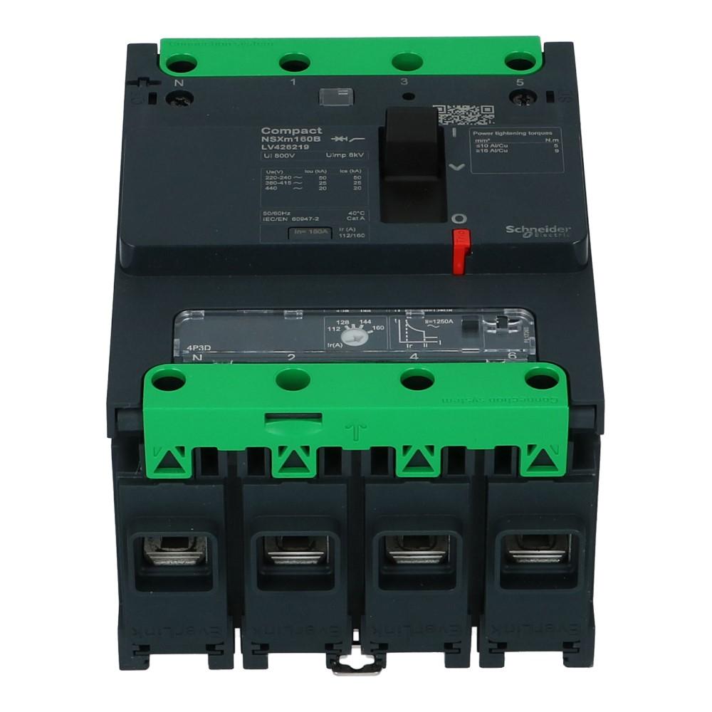 Installatieautomaat 3 polig + nul 40A TM-D 16kA Compact NSXm Everlink Installatieautomaat 3 polig + nul 40A TM-D 16kA Compact NSXm Everlink