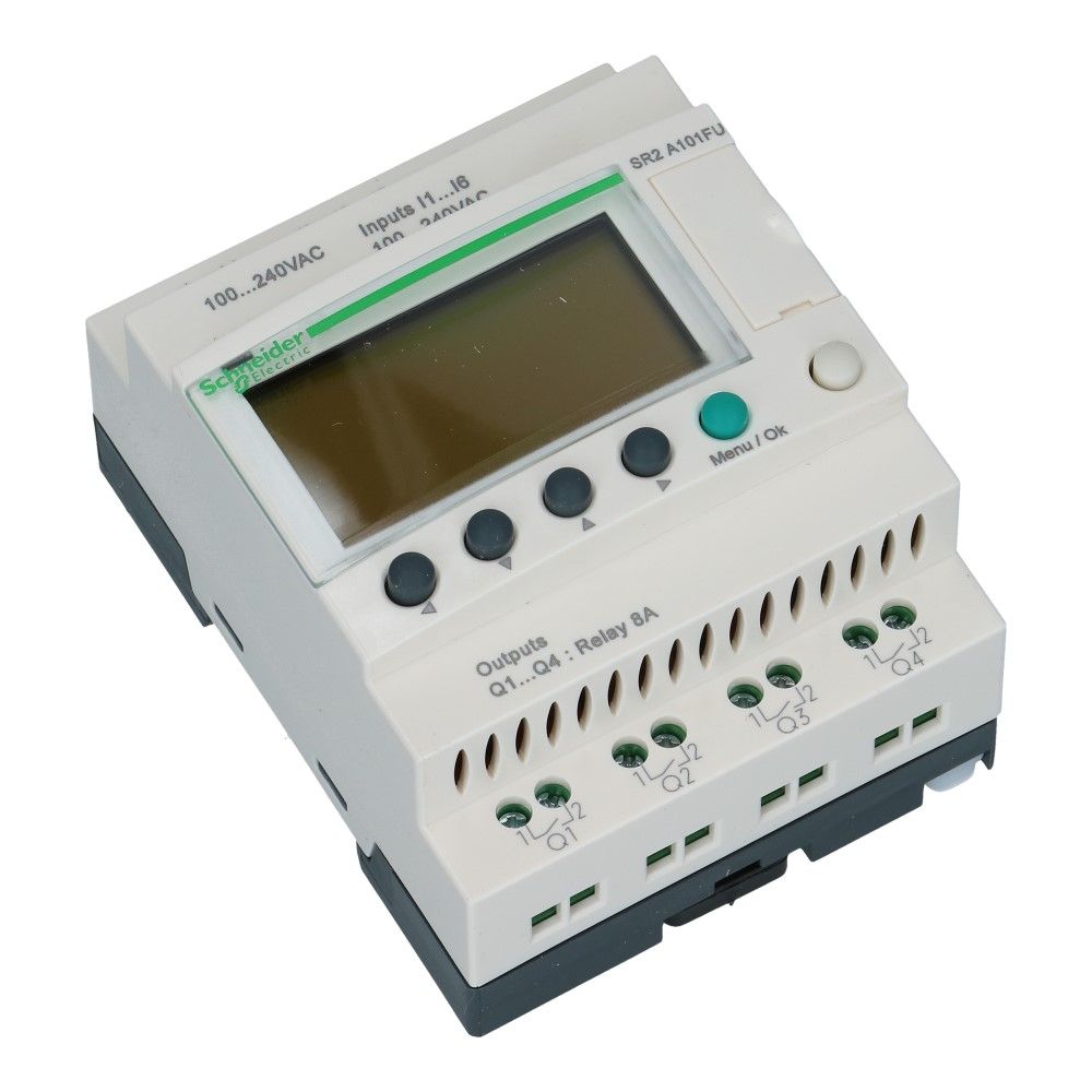 Zelio PLC zonder klok 10I-O 6in 4uit met scherm 100-240VAC