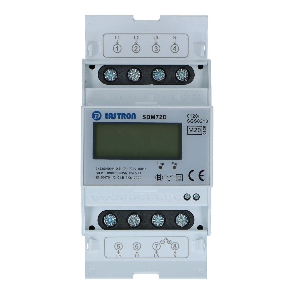 kWh meter 3 fase 10/100A MID Factureerbaar kWh meter 3 fase 10/100A MID Factureerbaar