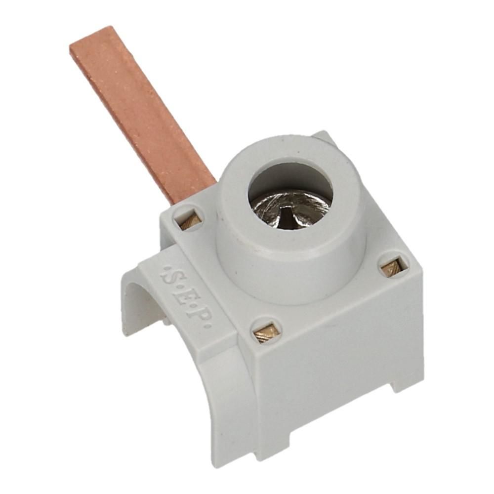 Aftakblok pin grijs 1 fase 50mm² stift 27mm zijkant Aftakblok pin grijs 1 fase 50mm² stift 27mm zijkant