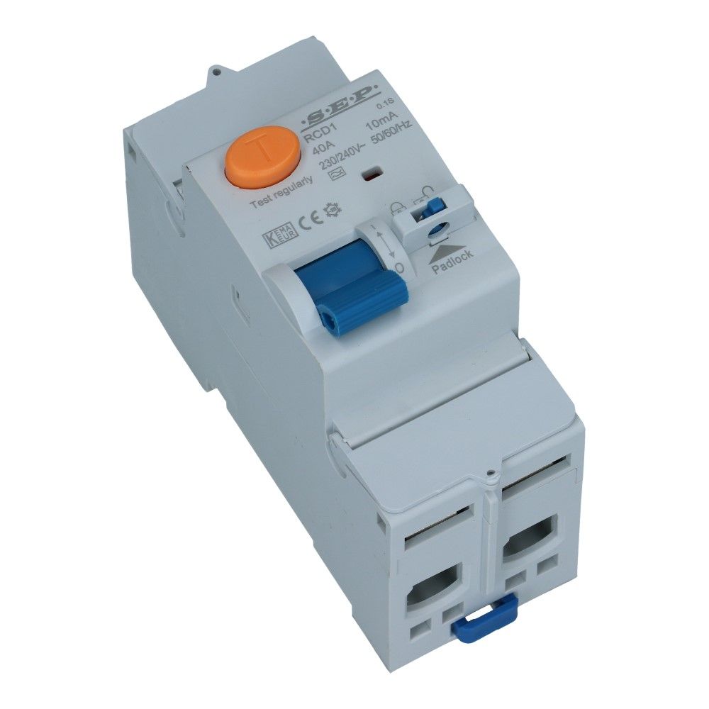 Aardlekschakelaar 40A 2 polig 30mA Type A 10kA RCD1