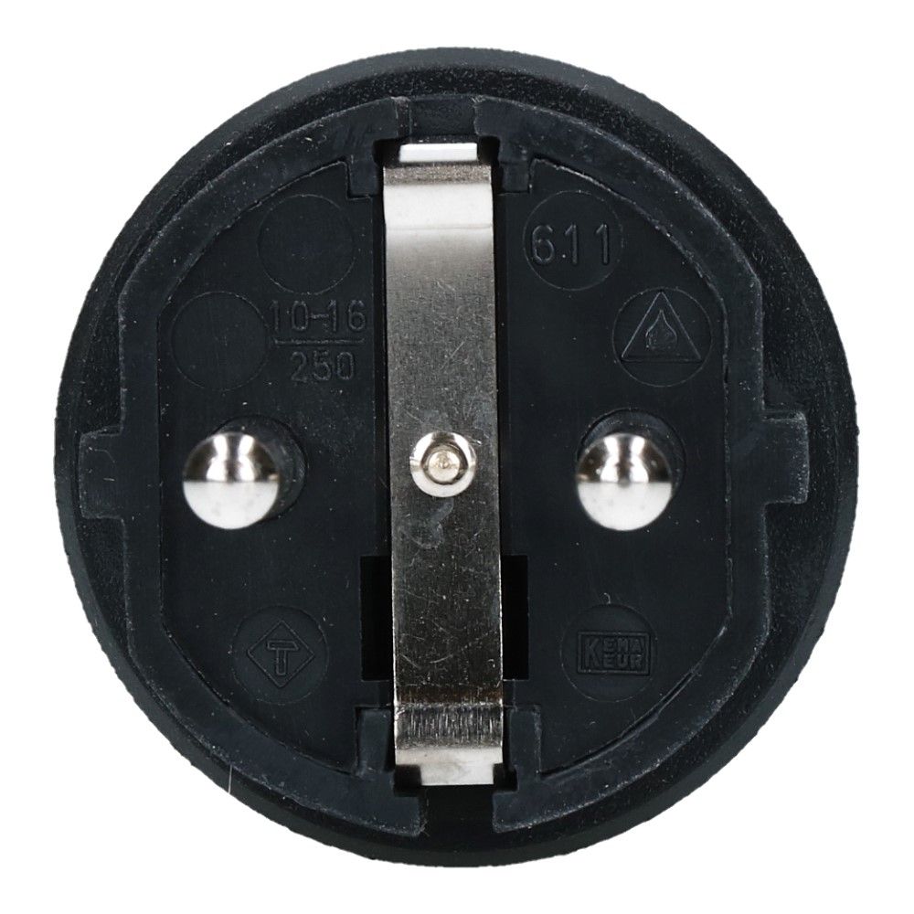 Rubber stekker met randaarde 16A 250VAC Rubber stekker met randaarde 16A 250VAC