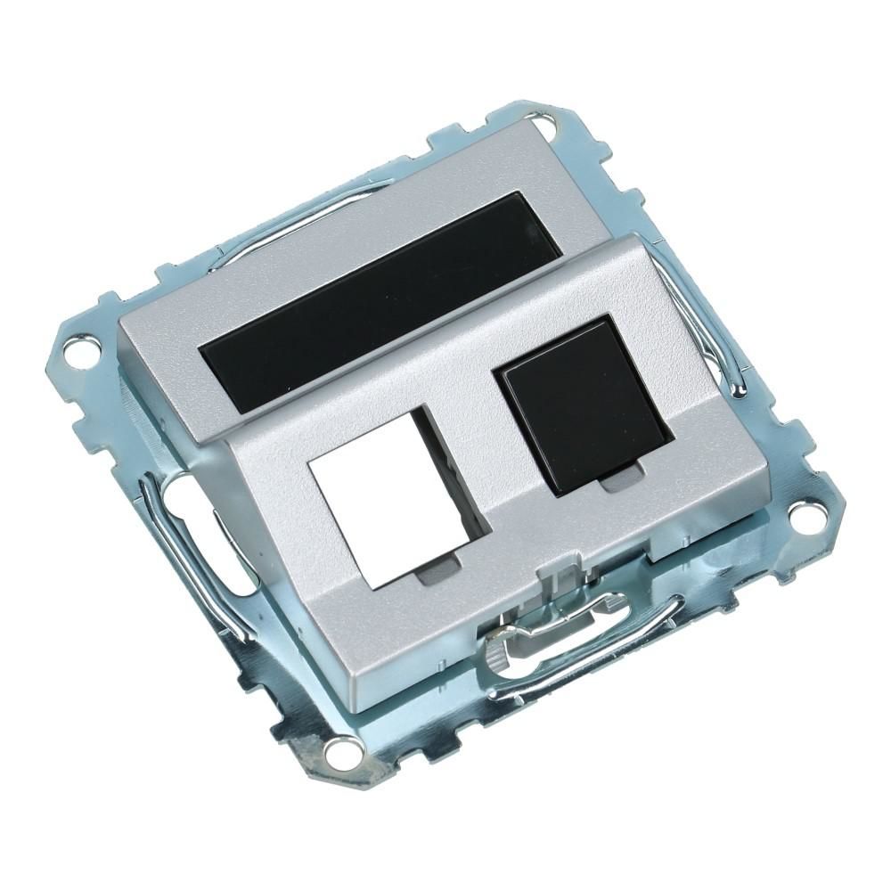 Centraalplaat met frame 2xRJ45 SYSTEEM-M 9006 Keystone