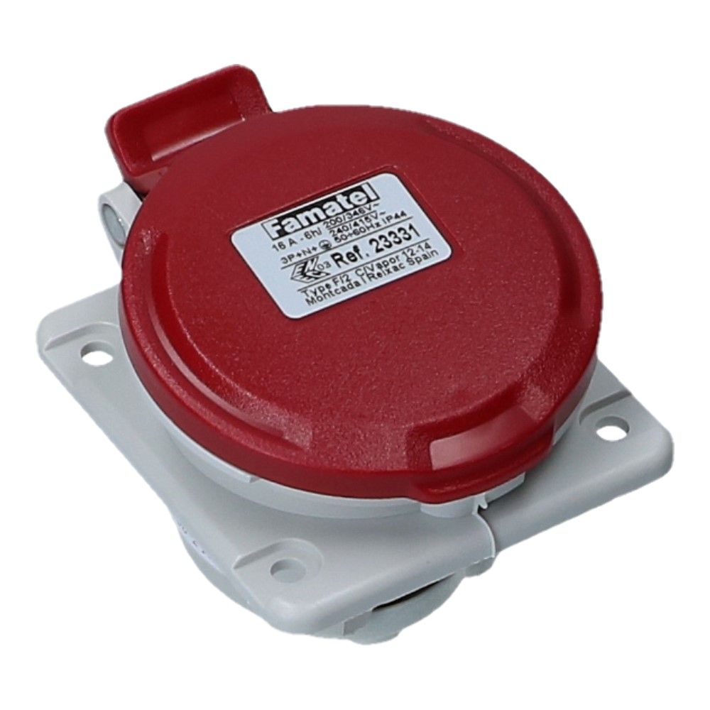 CEE female 5 polig 6H 16A IP44 inbouw wcd 380-415VAC CEE female 5 polig 6H 16A IP44 inbouw wcd 380-415VAC