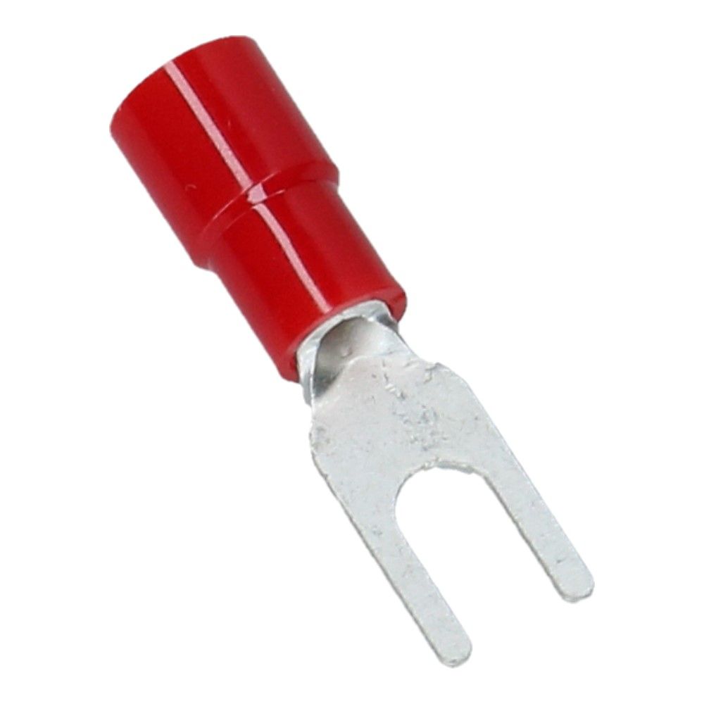 Kabelschoen vork opening 3.2mm B-5.8mm Rood - 100 stuks
