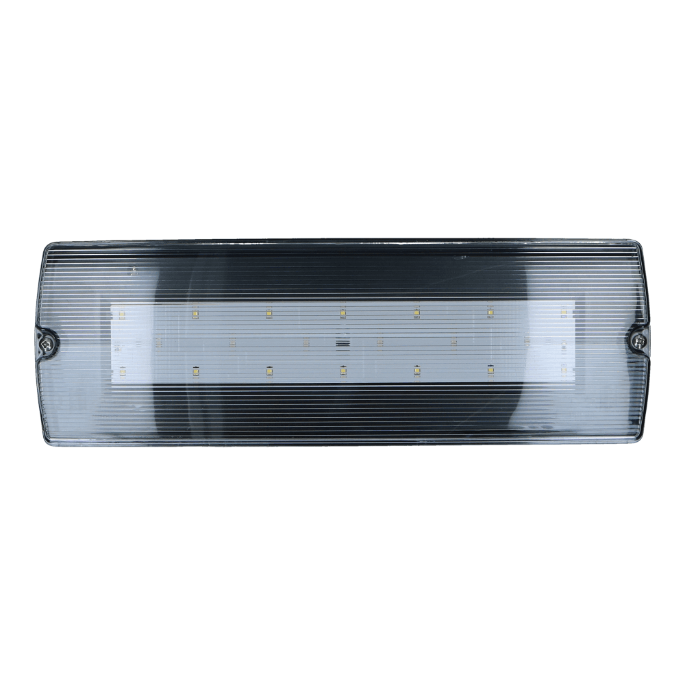 Noodverlichting wand opbouw zwart IP65 LED 280lm met 4 pictogrammen Noodverlichting wand opbouw zwart IP65 LED 280lm met 4 pictogrammen