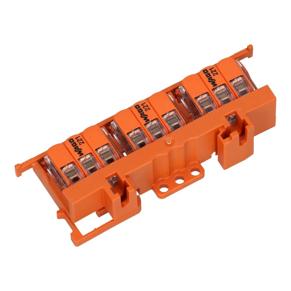 WAGO Bevestigingsadapter verbindingsklem 0.5-6mm² op Dinrail - 10 stuks WAGO Bevestigingsadapter verbindingsklem 0.5-6mm² op Dinrail - 10 stuks
