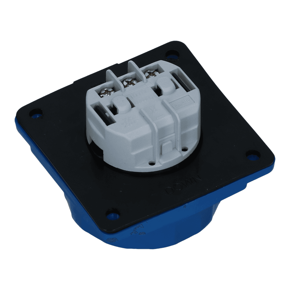 CEE schuko 3 polig 16A IP68 220-240VAC (75x75mm) CEE schuko 3 polig 16A IP68 220-240VAC (75x75mm)