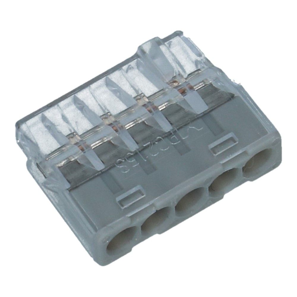 Lasklem 5 voudig 0.2-2.5mm² voor massief draad mini S - 75 stuks