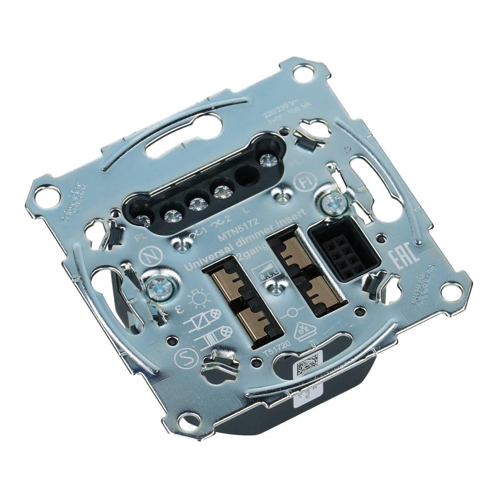 PlusLink inbouwsokkel universele tastdimmer dubbel