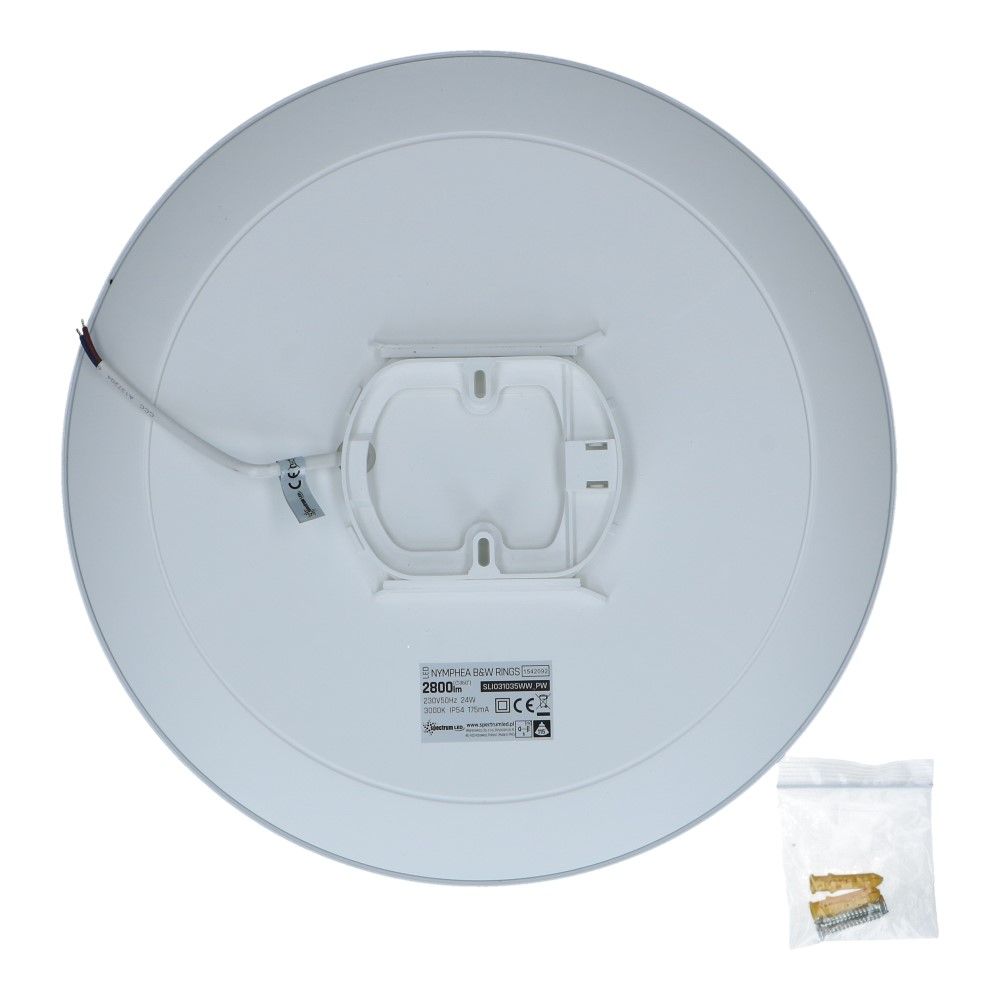 LED plafondlamp IP54 32W 3400lm 4000K met sensor incl. zwarte omranding 380mm LED plafondlamp IP54 32W 3400lm 4000K met sensor incl. zwarte omranding 380mm