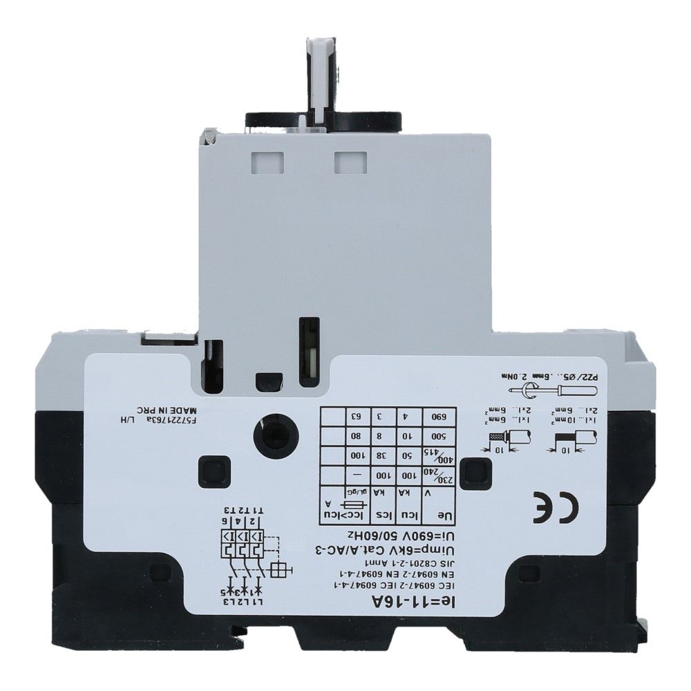 11-16A Motorbeveiligingsschakelaar 415VAC 50kA 11-16A Motorbeveiligingsschakelaar 415VAC 50kA